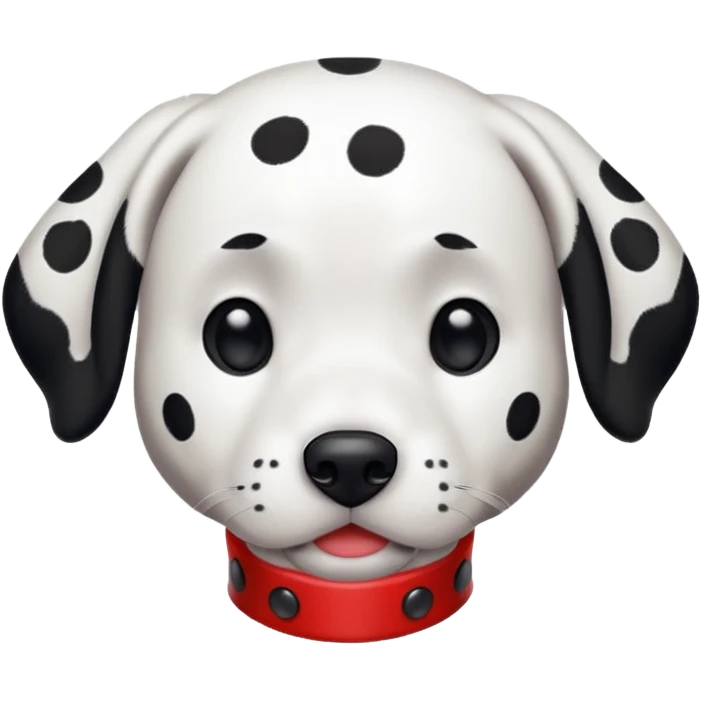 A Dalmatian with a red collar emoji