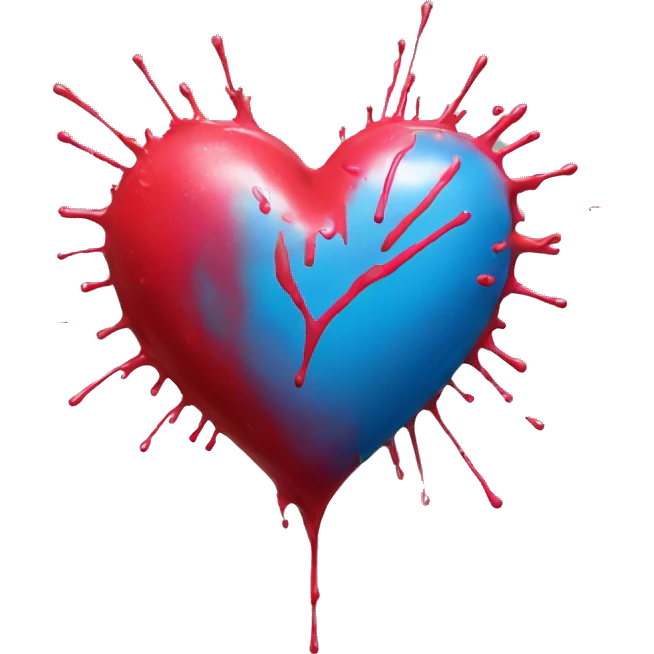 Spray paint heart emoji