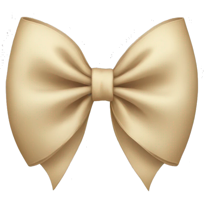 Beige bow emoji