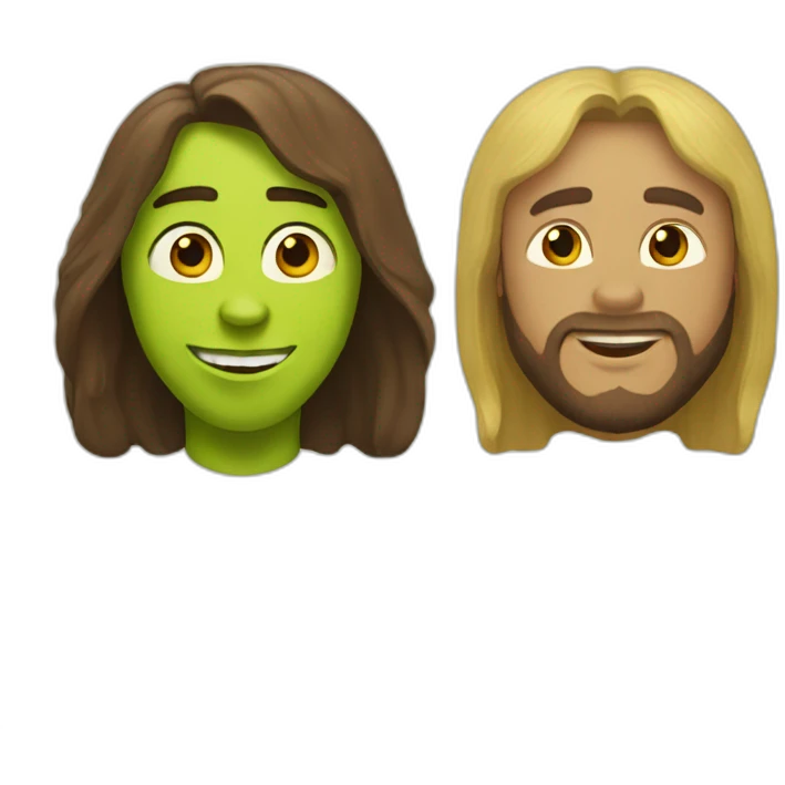 jesus and shrek emoji