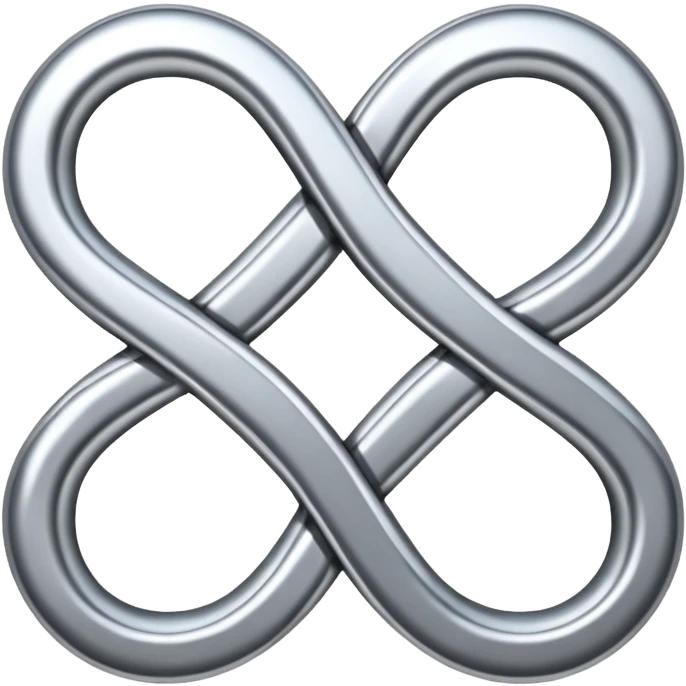 A metal strip in a shape of infinity  emoji