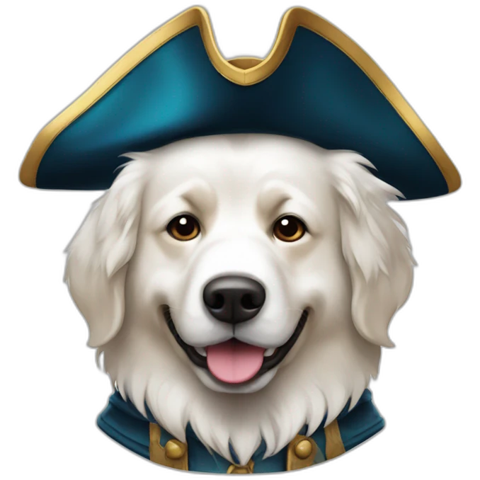 Pyrenees mountain dog White pirate costum emoji