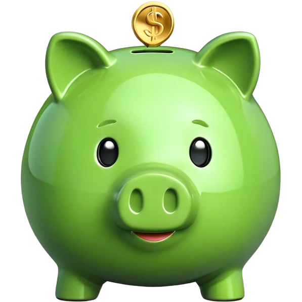 green piggy bank emoji emoji
