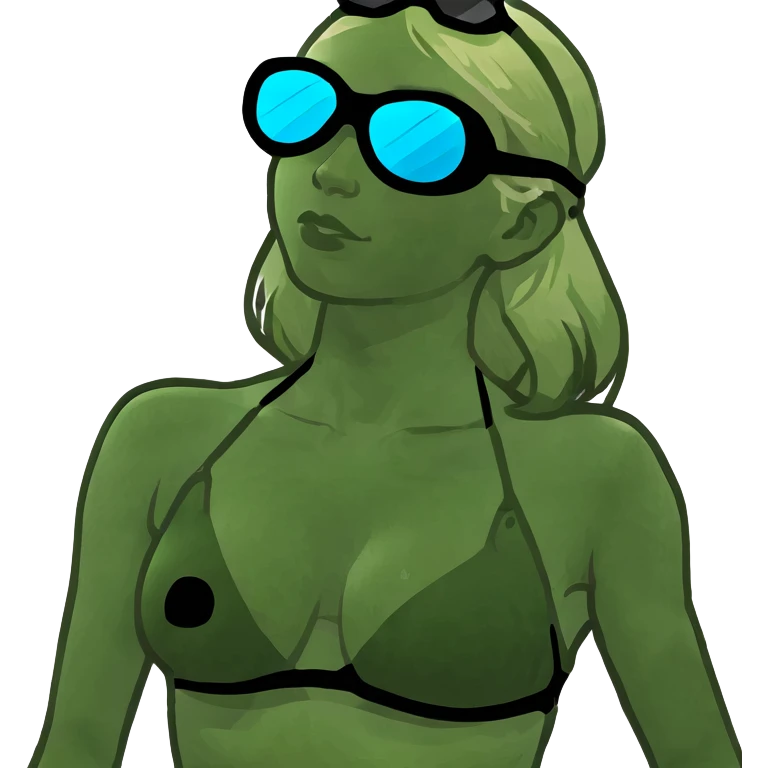 beautiful blonde girl swim emoji