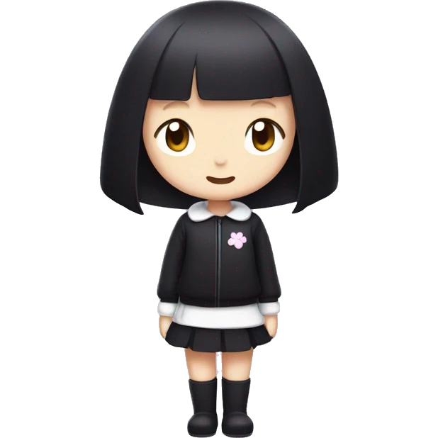 Kuromi character from hello kitty emoji