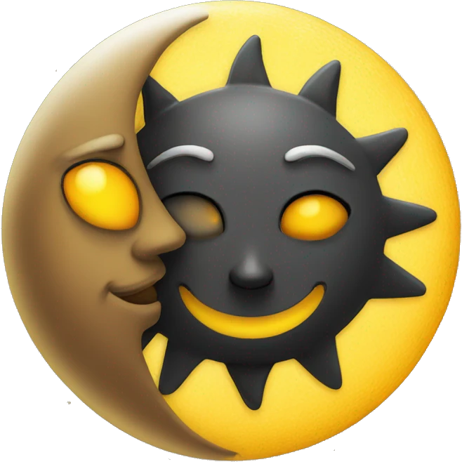Sun wit moon emoji