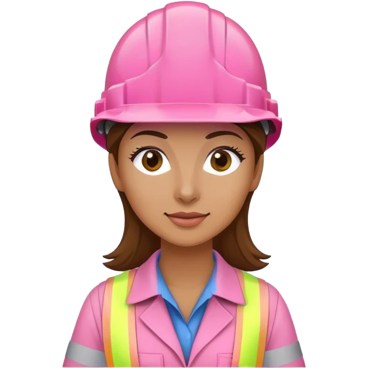 a woman who likes the color pink works as an engineer  emoji