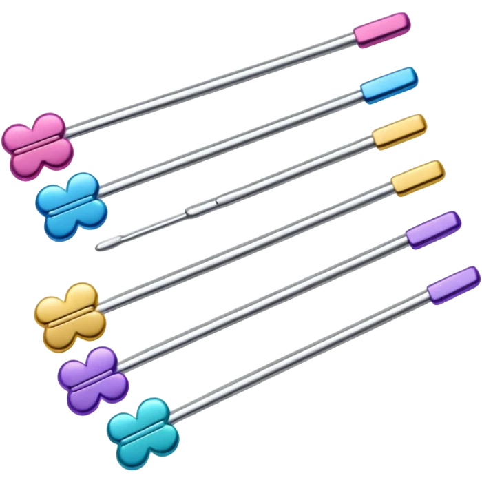 Bobby pins of different colour's  emoji