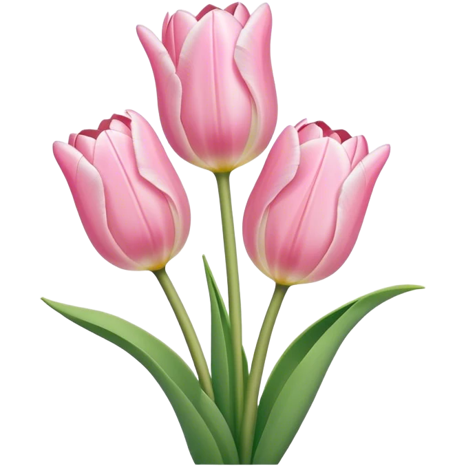 Light pink tulips emoji