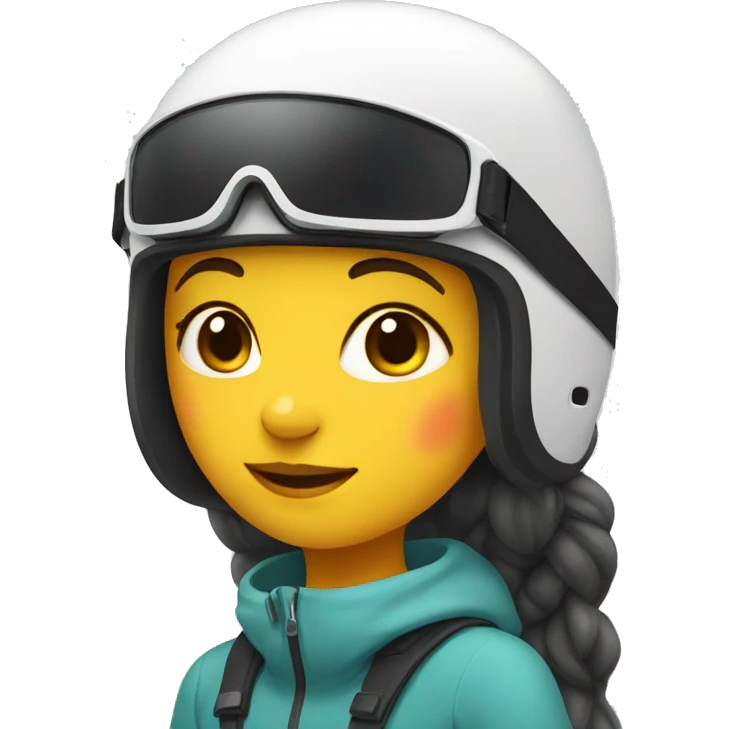 Girl with ski helmet emoji