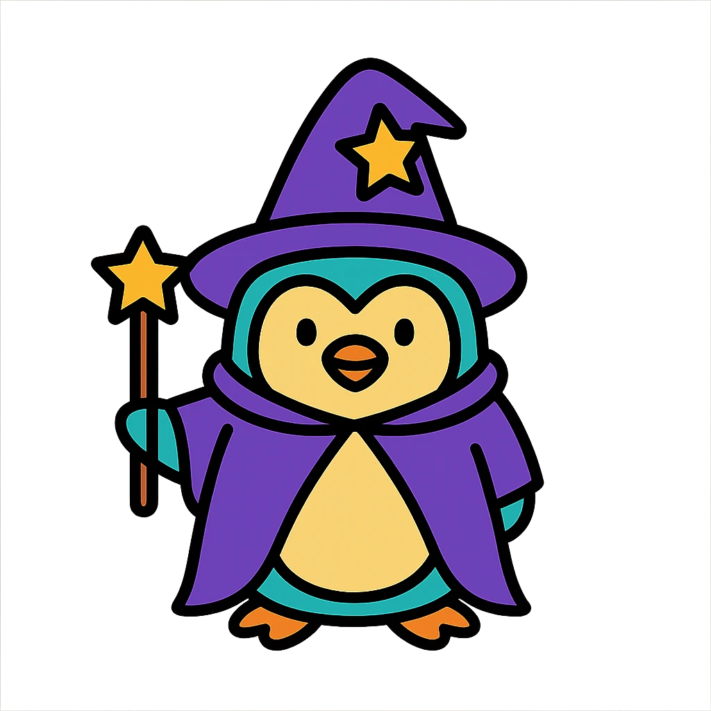 penguin wizard emoji
