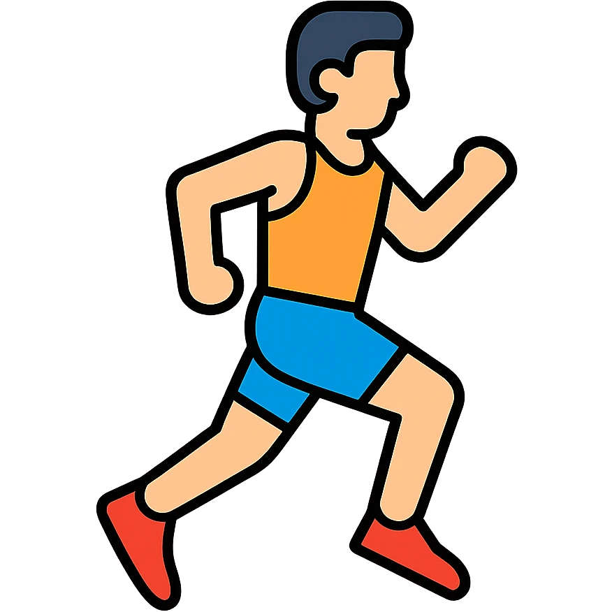 man athlete running emoji