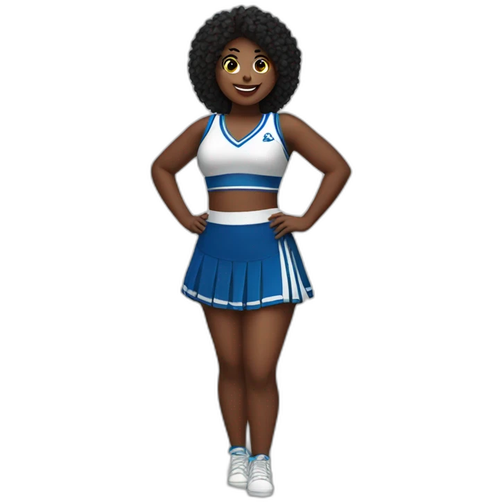 curvy cheerleader emoji