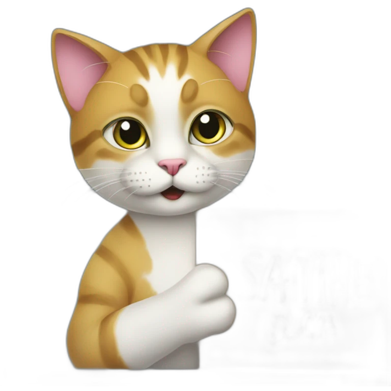 cat holding a sign with the inscription “Safina” emoji