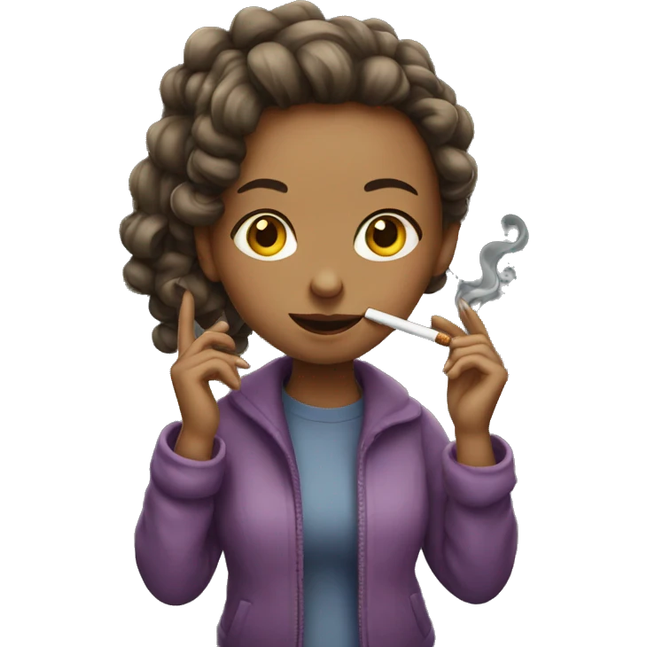 Girl with cigarette emoji