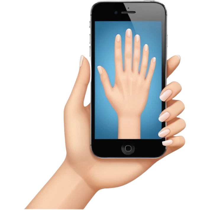 Celular mano de una chica emoji
