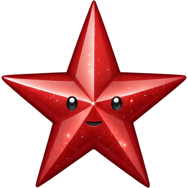 red glitter star emoji