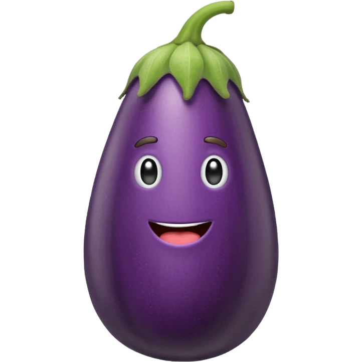 A hairy eggplant  emoji