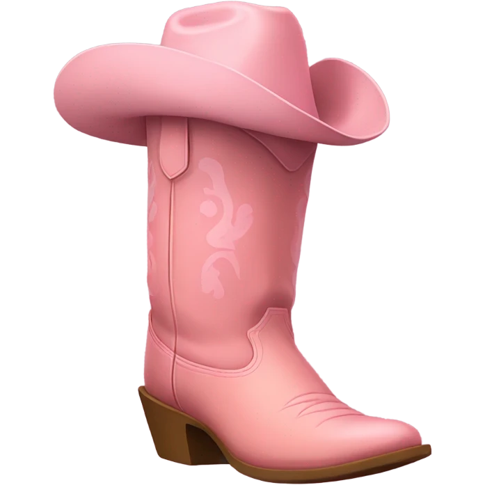 Bota texana color rosa clarito emoji