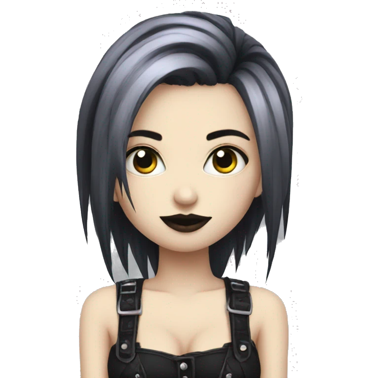 Cute Gothic Punk Lady emoji