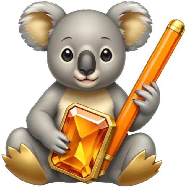 gold Koala with gold bar sitting in a orange zenyte gem emoji