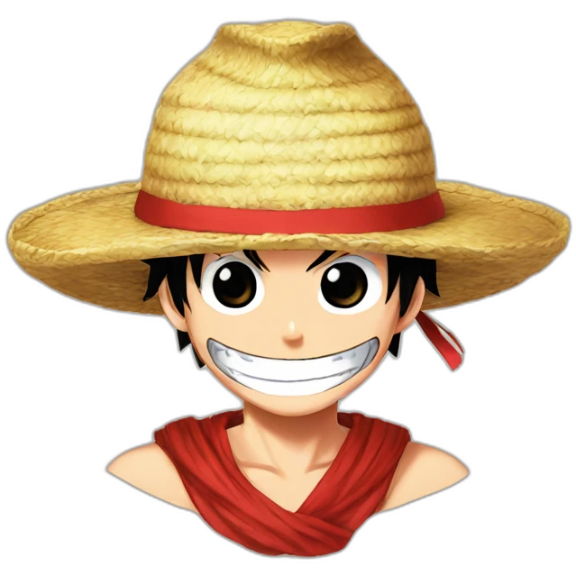 Luffy From ONe Piece however can the ribbon on the strawhat be RED emoji