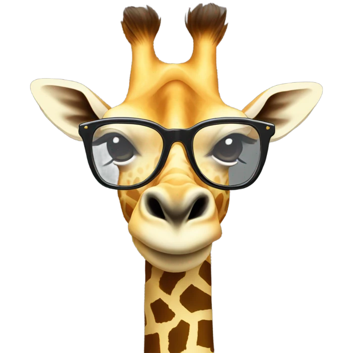 giraffe in glasses emoji