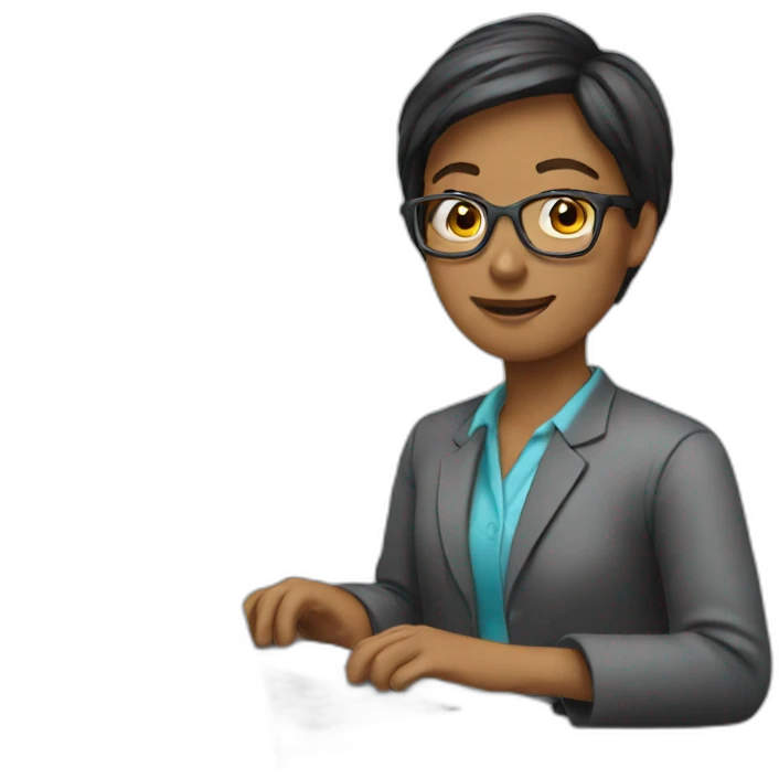 teacher working on a laptop emoji