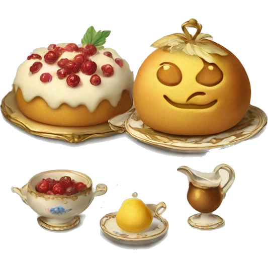 vintage rococo food emoji
