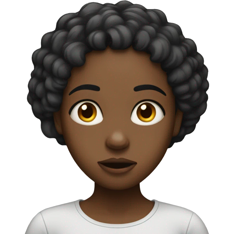 Black girl confused emoji