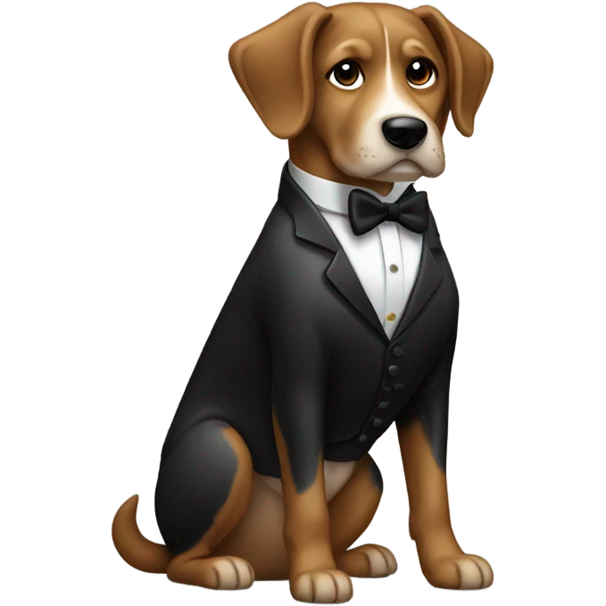 Dog in a tuxedo  emoji