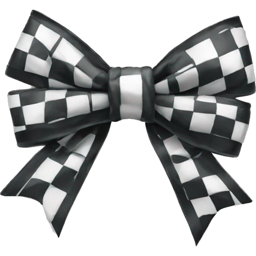 checkered bow emoji