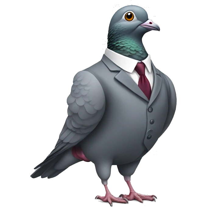 pigeon in suit levitating emoji