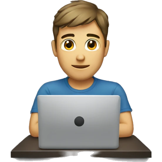 Guy with PC emoji