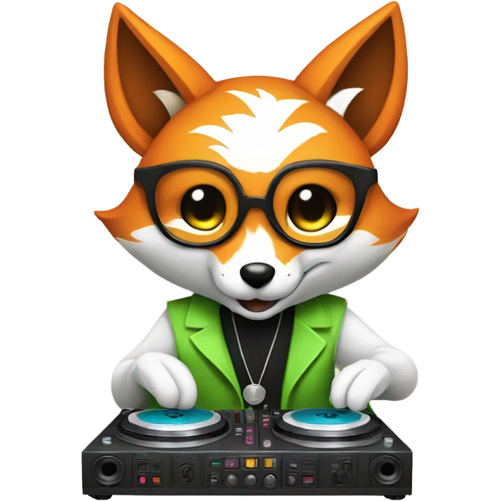 Kitsune fox djing  emoji
