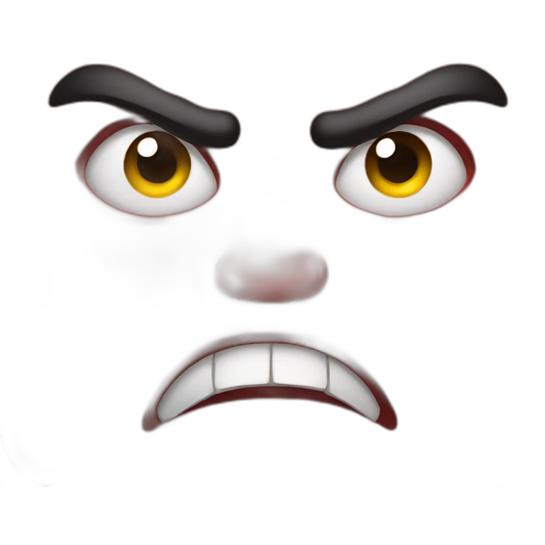 Red angry face emoji