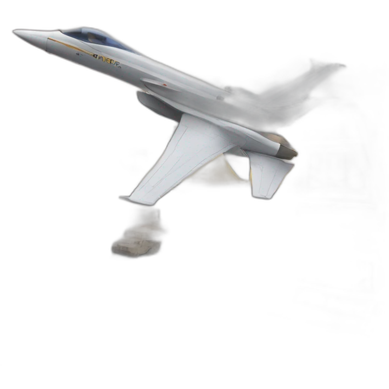 Jet flying into a build emoji