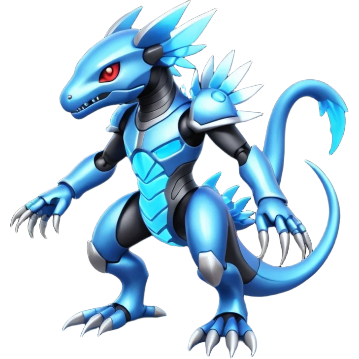 Modern Cyber Lombax-Fakémon-creature, full body emoji