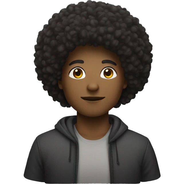 Une personne afro bien peigné  emoji