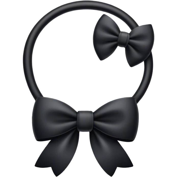 black bow around the neck  emoji