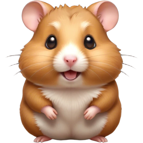 Cinematic Comical Brown Hamster Portrait Emoji, Head tilted dramatically with an exaggeratedly amused expression, featuring a striking rich brown fur with a playful shine, wide, expressive dark eyes filled with humorous disbelief, Simplified yet hilariously expressive features, highly detailed, glowing with a slightly sassy glow, high shine, dramatic yet playful, stylized with an air of cheeky mischief, bright and endearing, soft glowing outline, capturing the essence of a spirited and over-the-top hamster, so meme-worthy it feels like it could side-eye its way into internet fame instantly! emoji