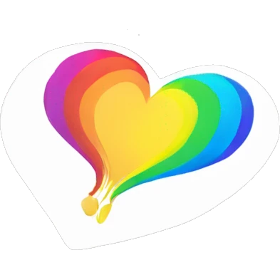 Corazon  arcoiris emoji