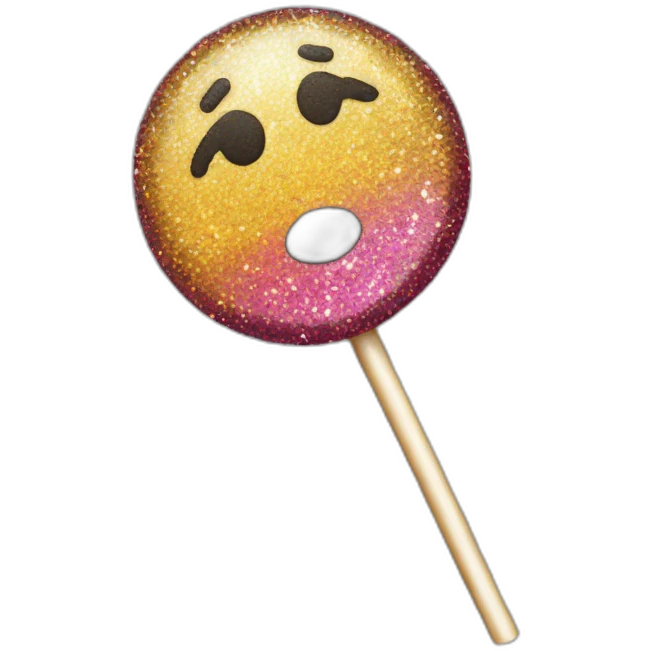 Glitter lollipop emoji