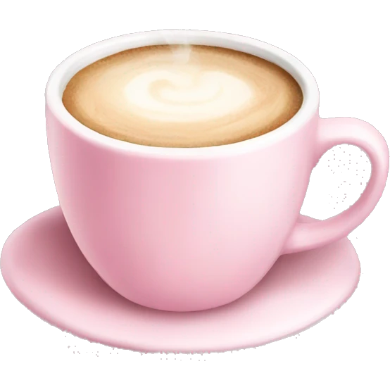 Aesthetic light pink coffee  emoji