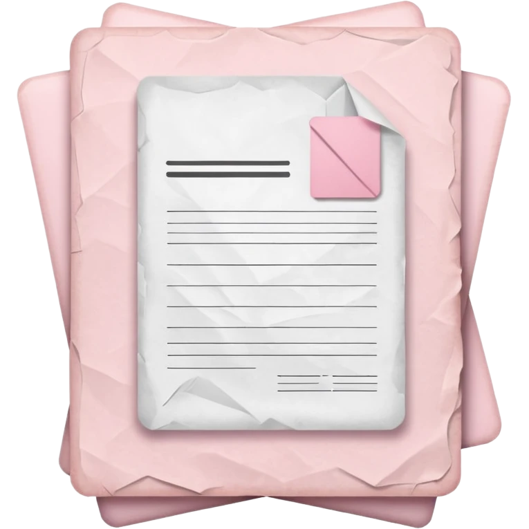 Light Pale Pink Expenses Documents paper emoji