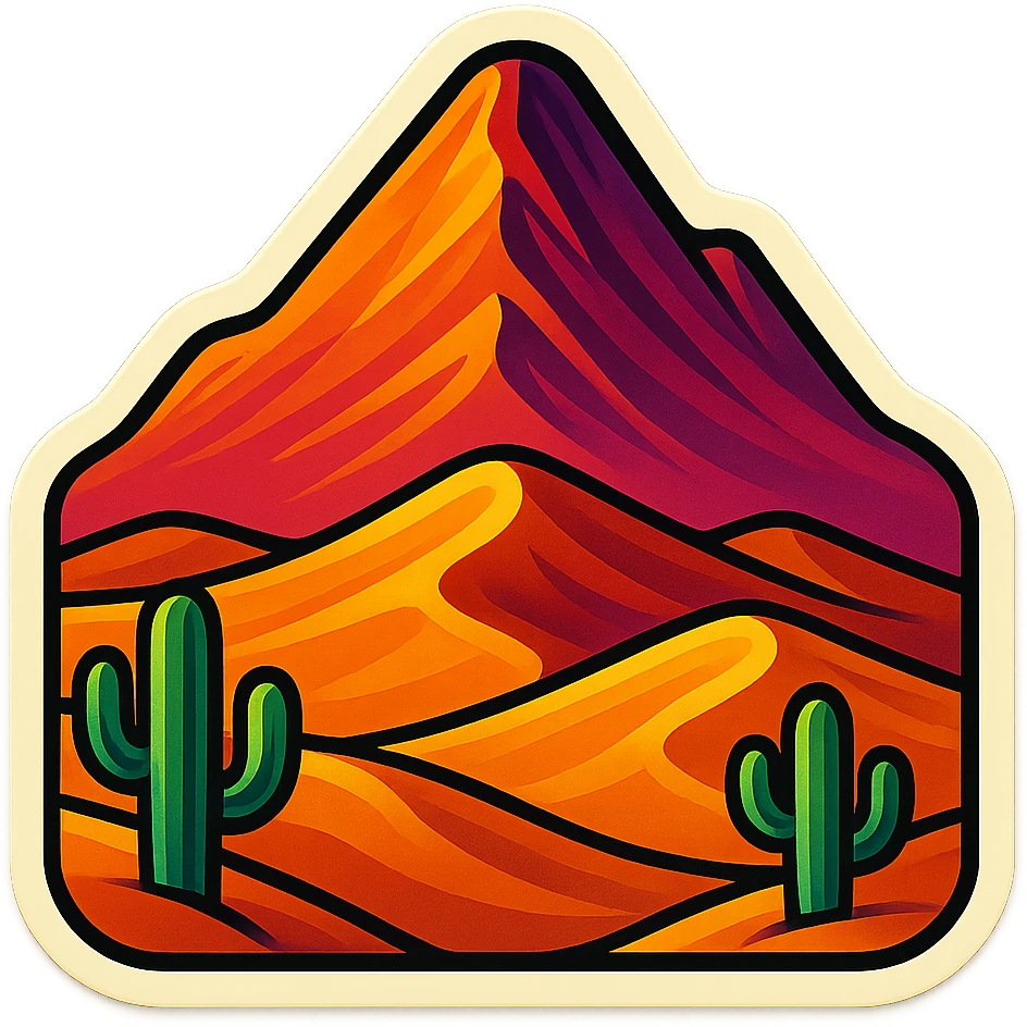 A modern desert mountain, wallpaper, modern emoji