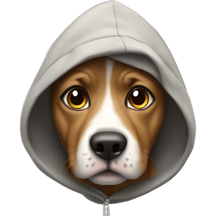 Dog wearing a hoodie emoji
