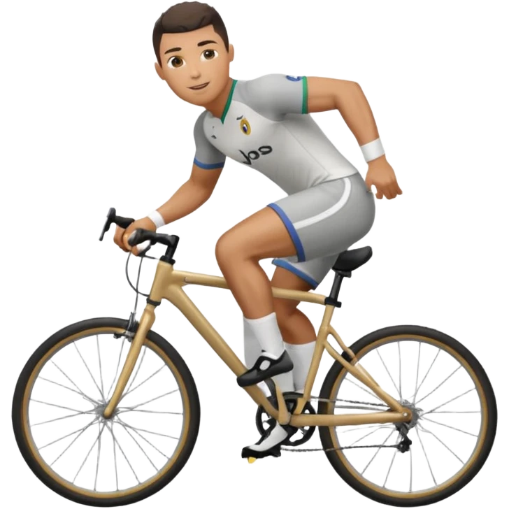 Bisikletle ön kaldırıp gezen ronaldo emoji