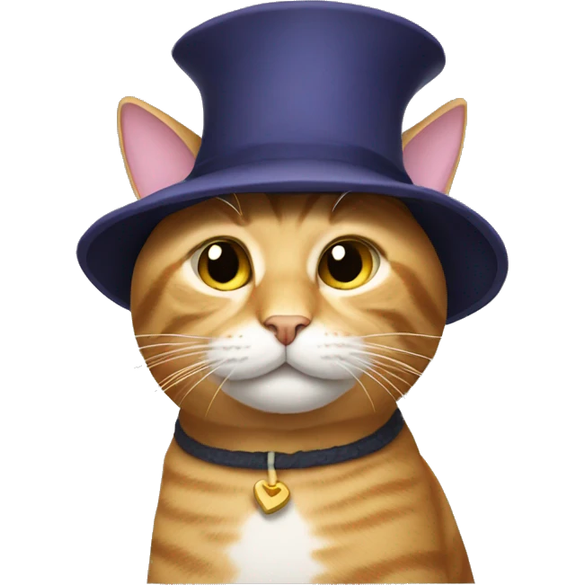 Cat with a cat hat emoji