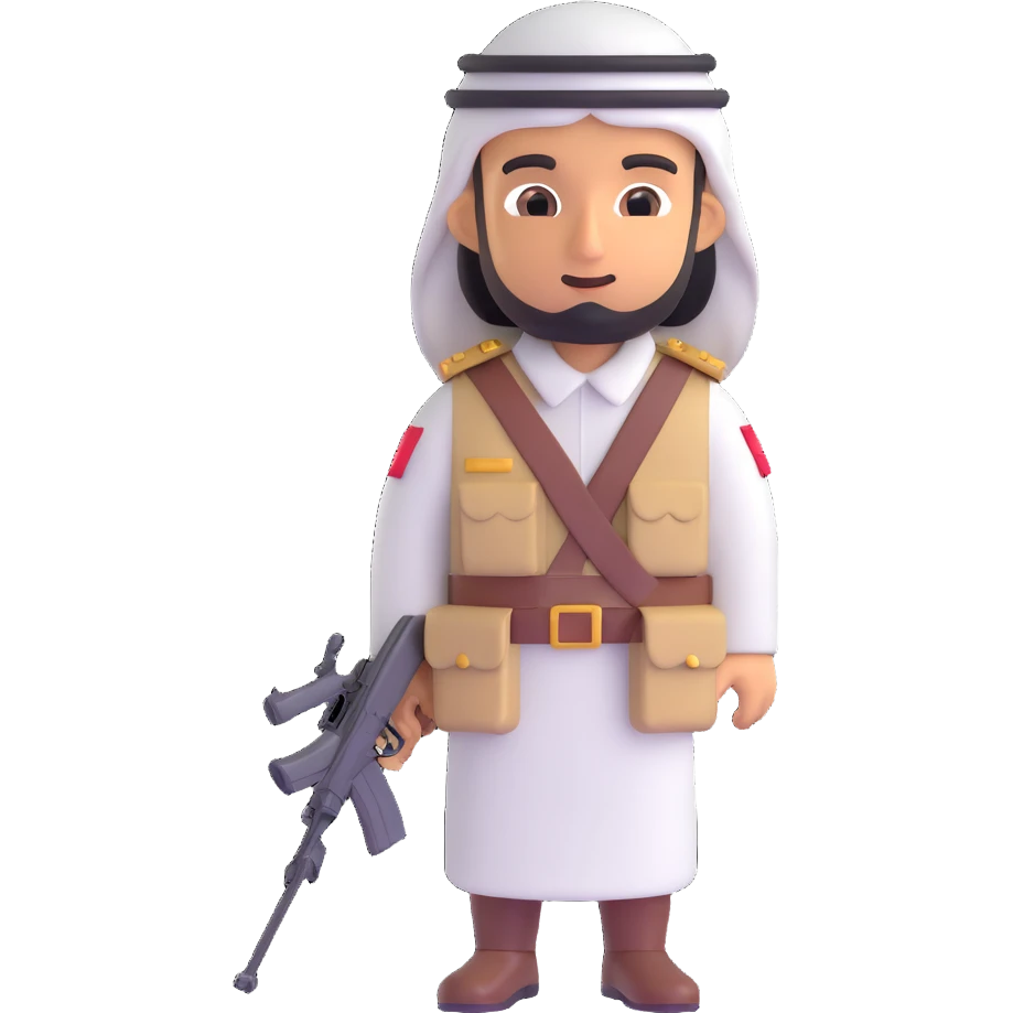 Arab soldier full length emoji